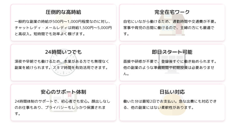 ガールズチャット 特徴